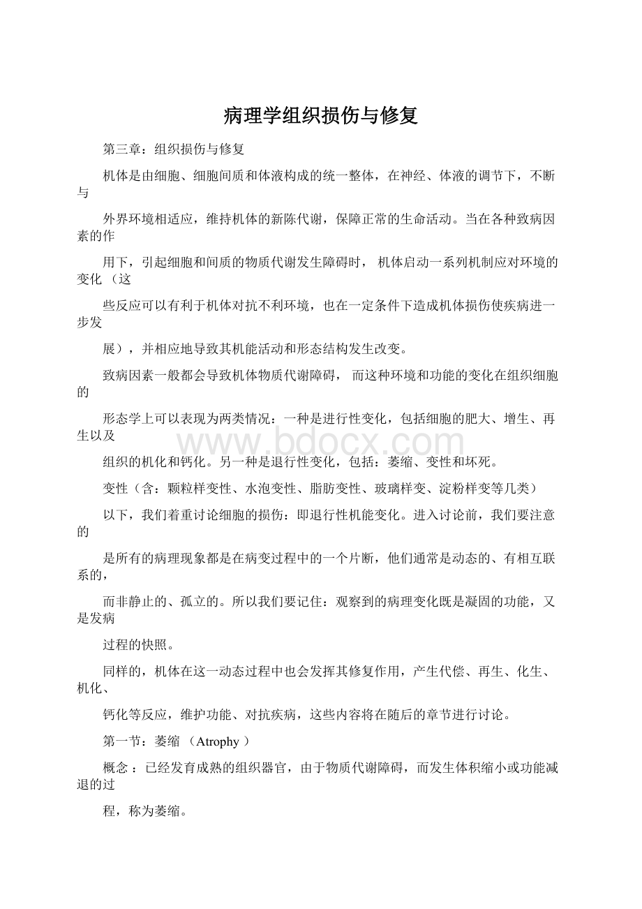 病理学组织损伤与修复.docx_第1页