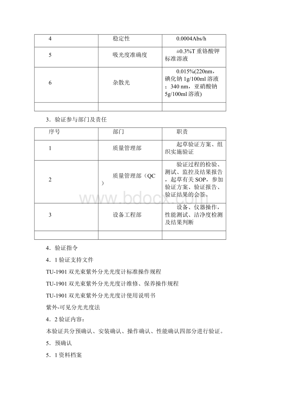 紫外可见分光光度计验证方案及报告.docx_第3页