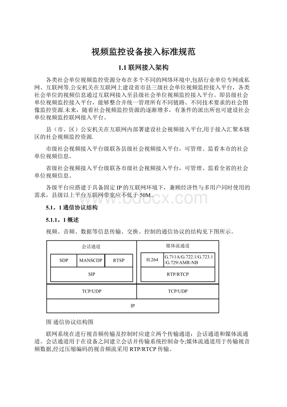 视频监控设备接入标准规范Word文档格式.docx