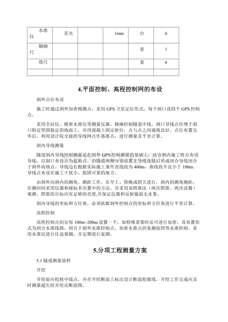 精品隧道测量方案.docx_第3页