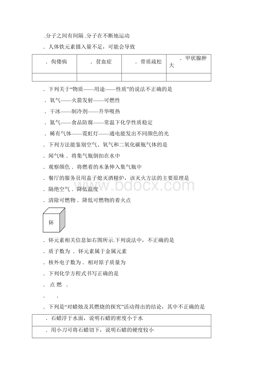 北京市朝阳区届九年级上学期期末考试化学试题.docx_第2页