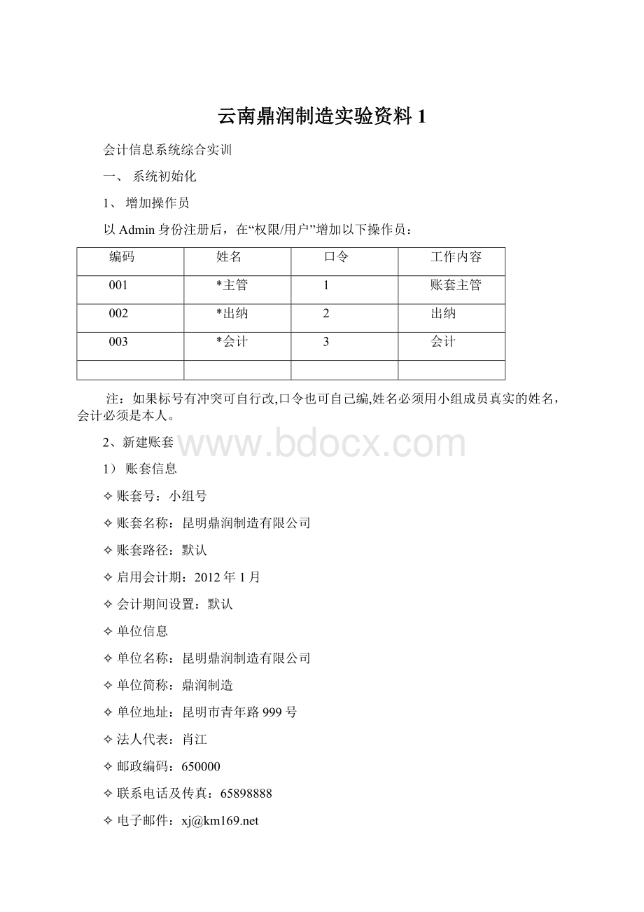 云南鼎润制造实验资料1.docx