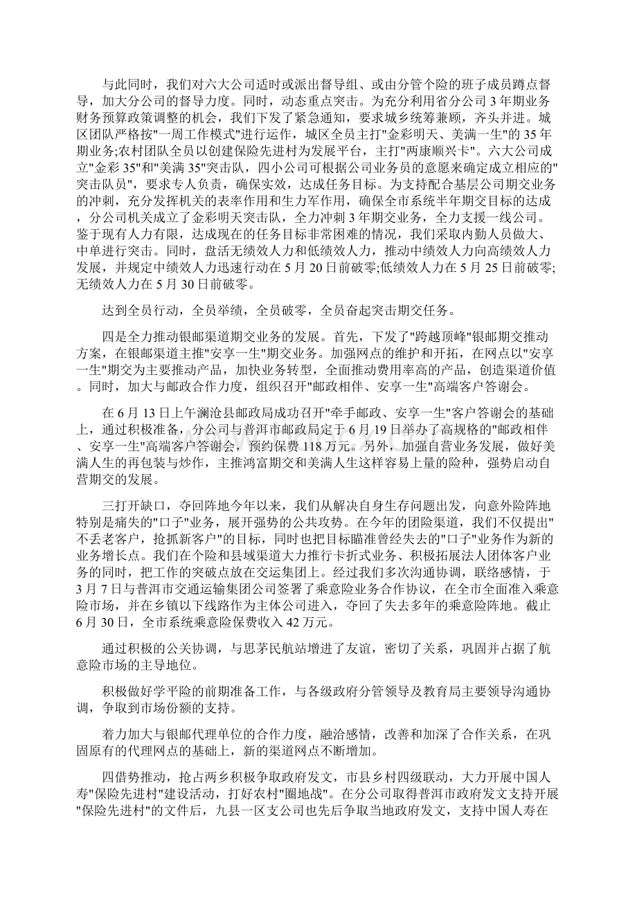 保险工作总结经典范文文档格式.docx_第3页