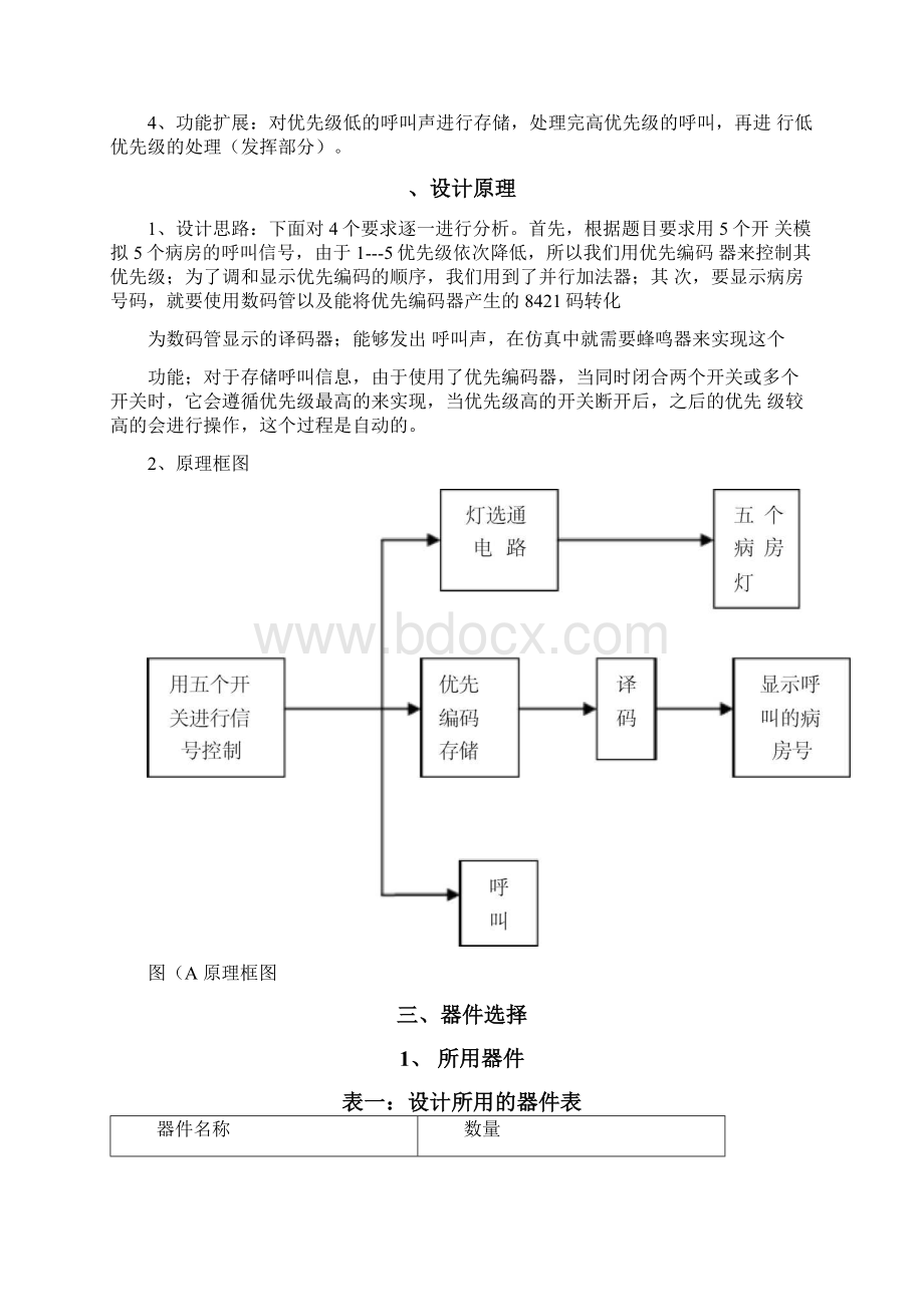 智能病房呼叫系统课程设计报告资料.docx_第2页