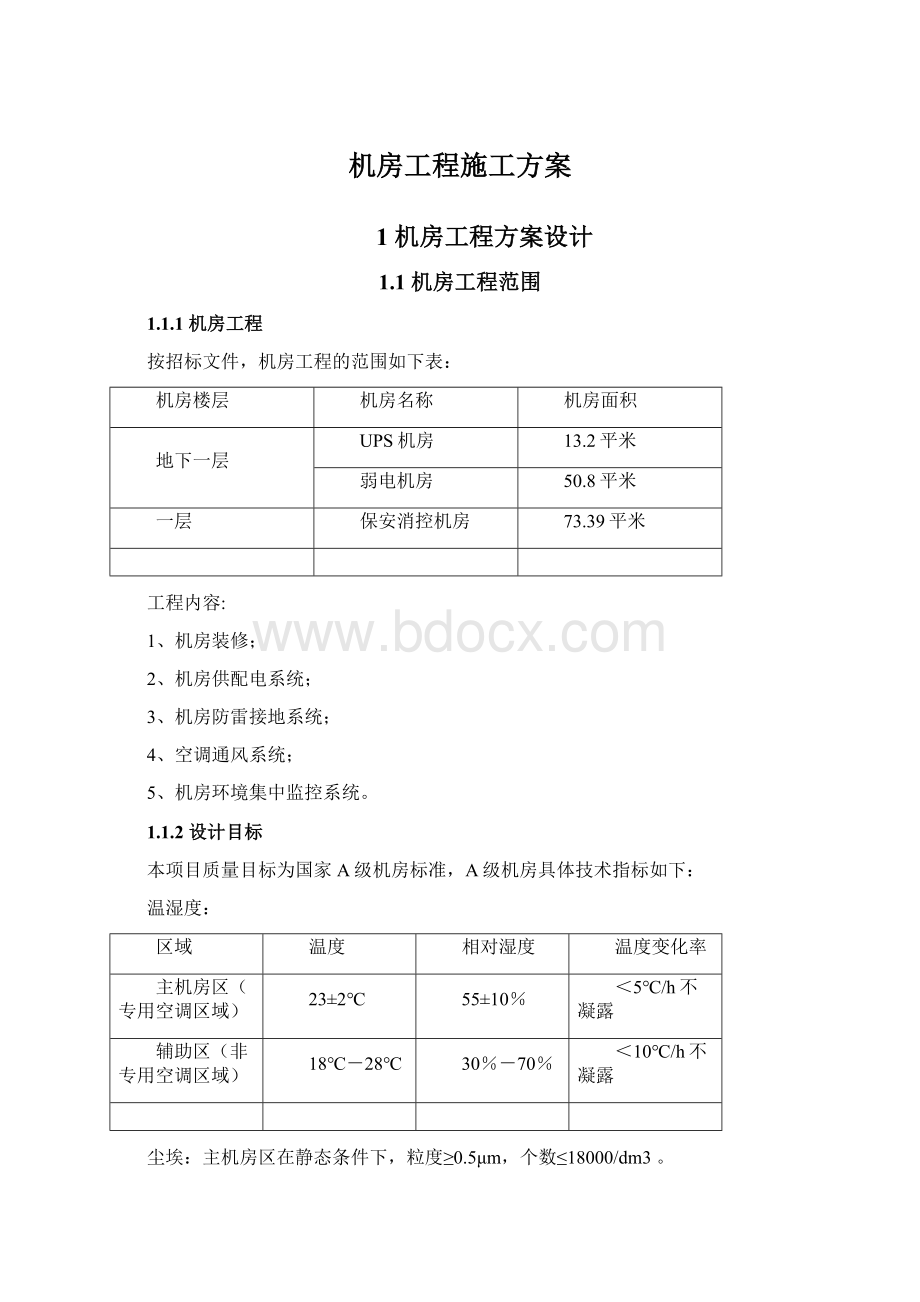 机房工程施工方案.docx_第1页