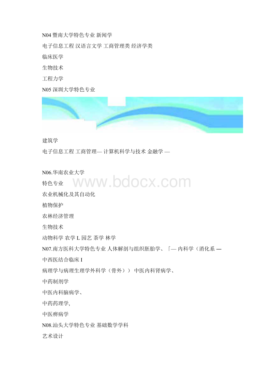 广东各本科院校排名及特色专业Word下载.docx_第2页