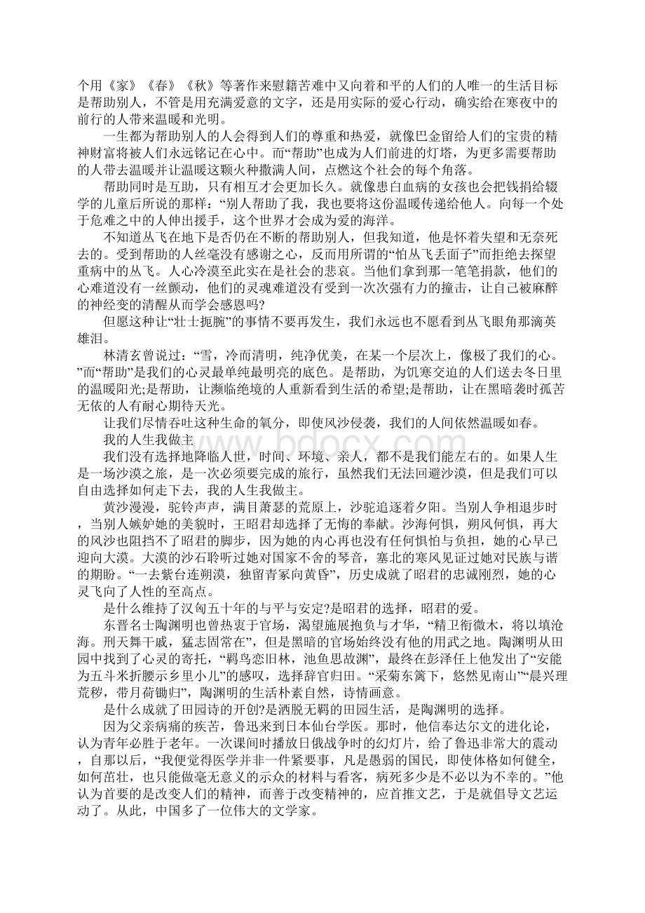 高考优秀议论文作文精选范文.docx_第2页