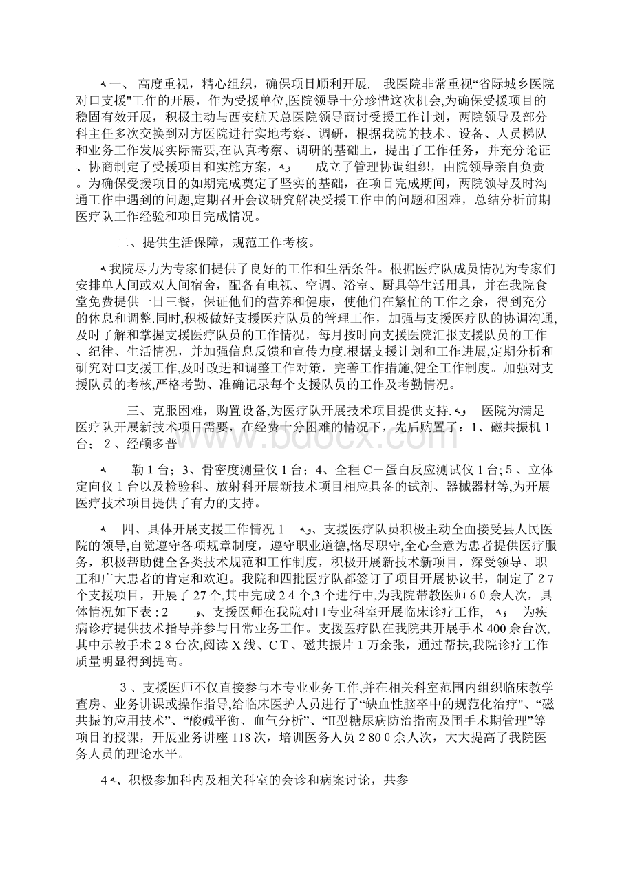 医院对口支援工作汇报.docx_第2页