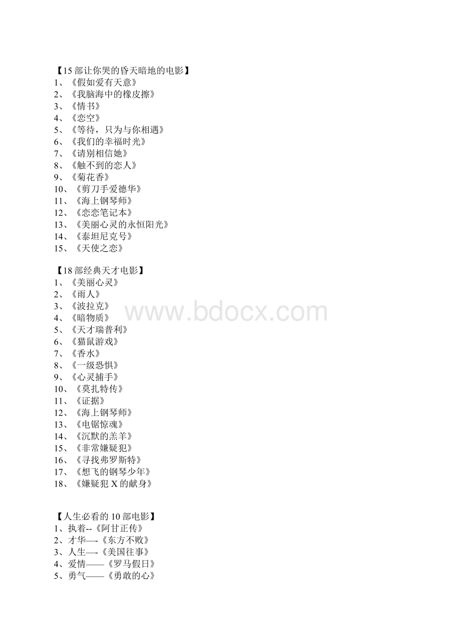 高评分电影分类排行高评分电影排行榜范本模板.docx_第2页