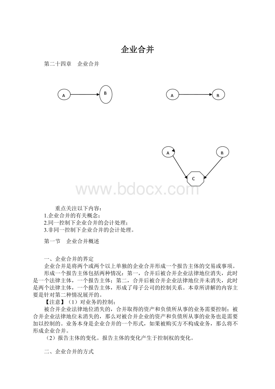 企业合并Word格式文档下载.docx