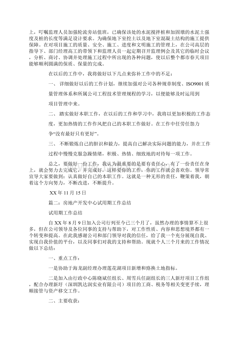 房地产开发试用期转正工作总结.docx_第2页