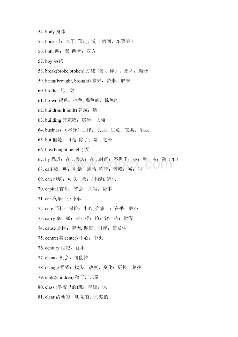 完整版初中中考高频英语单词.docx_第3页