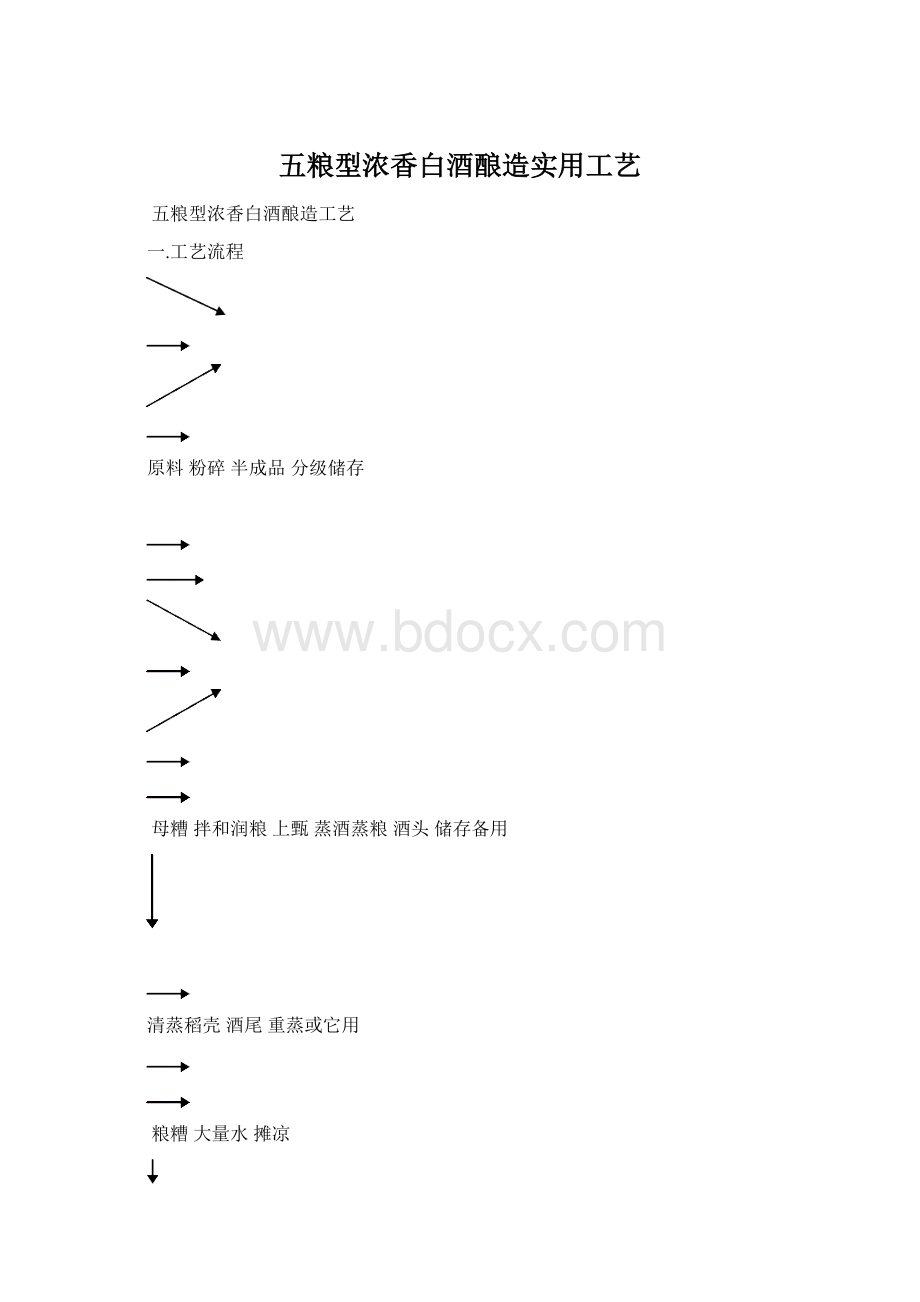 五粮型浓香白酒酿造实用工艺Word文档格式.docx