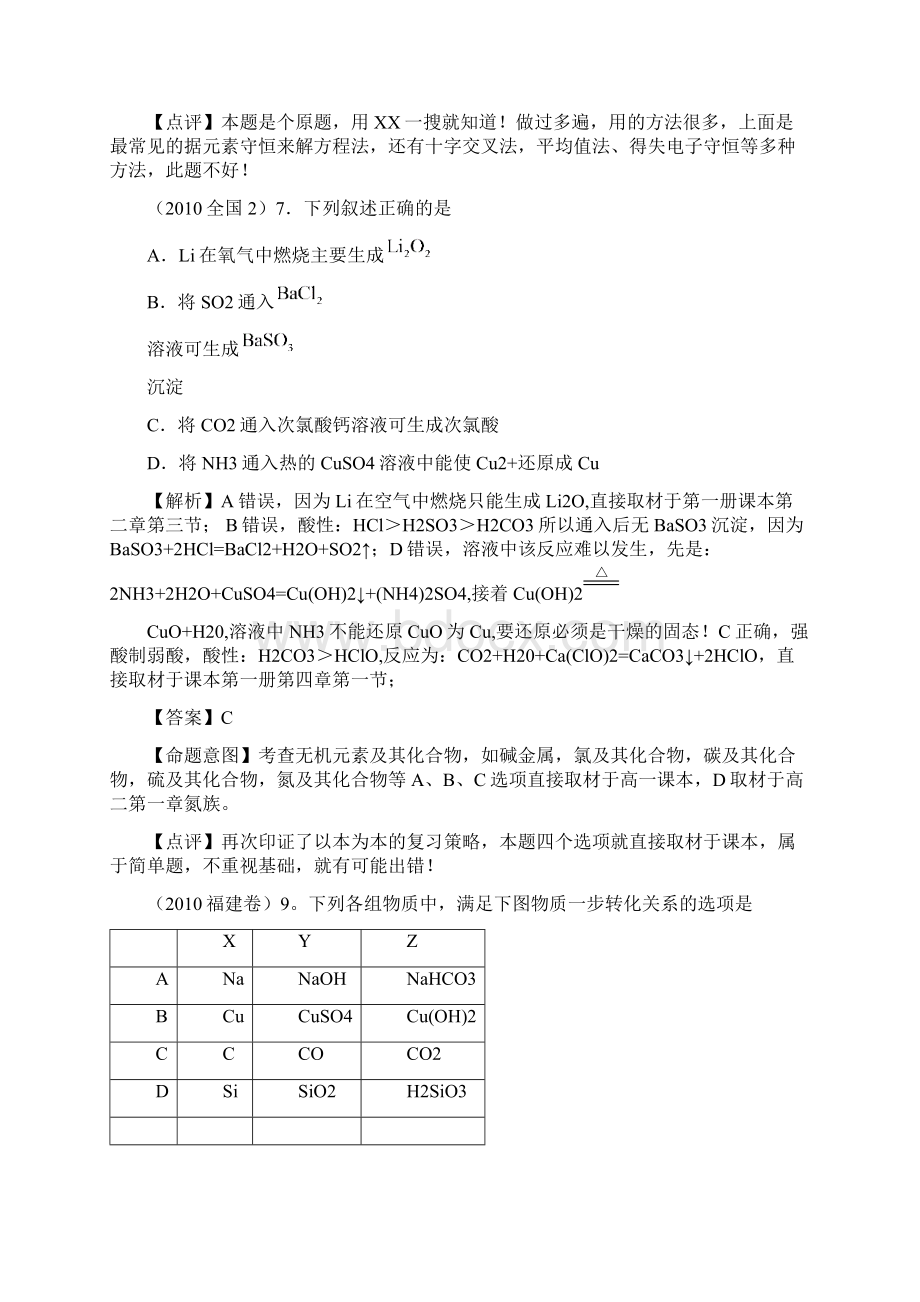 高考化学试题分类汇编非金属及其化合物.docx_第2页