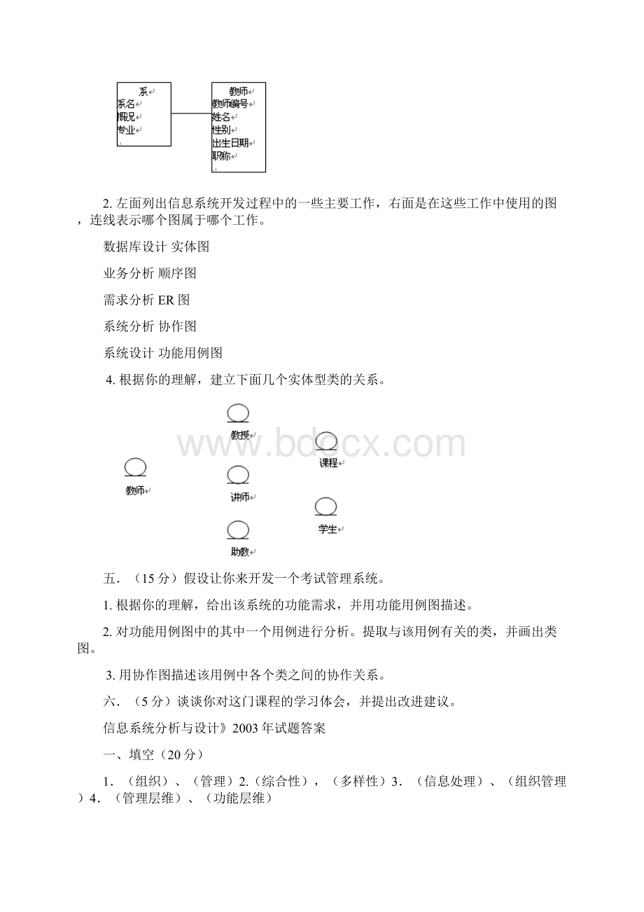 信息系统分析与设计试题与答案文档格式.docx_第3页