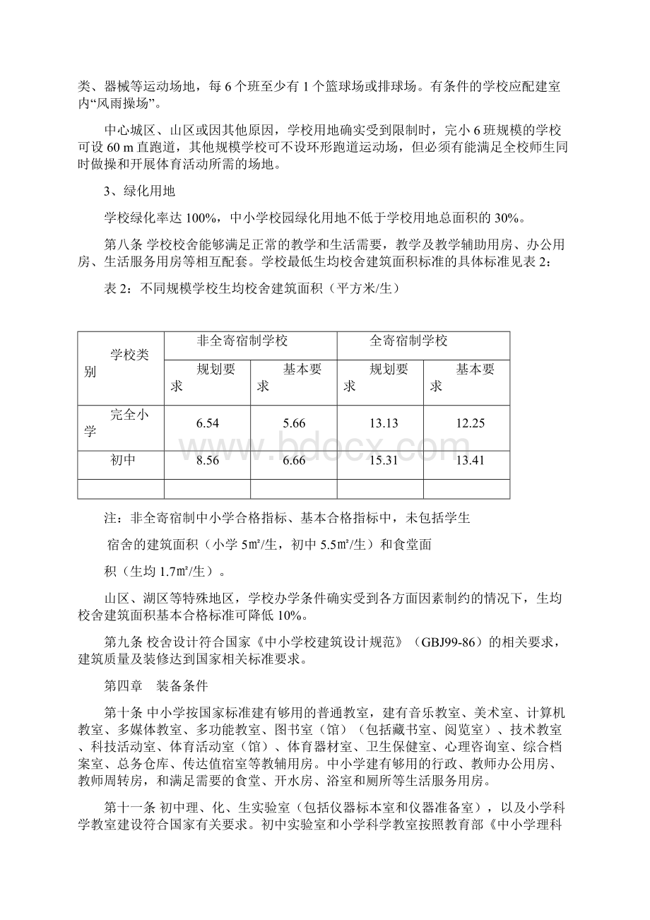 湖北省义务教育学校办学基本标准试行鄂教规3号doc.docx_第3页