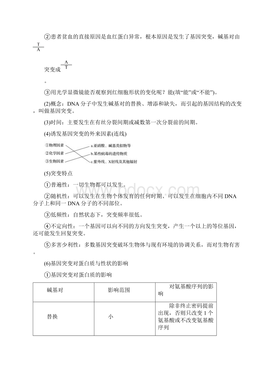 学年高考生物大一轮复习第七单元生物的变异育种和进化第20讲基因突变和基因重组学案.docx_第2页