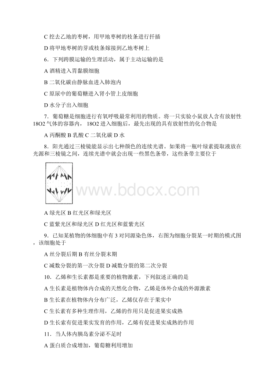 普通高等学校招生全国统一考试全国卷生物广东.docx_第2页