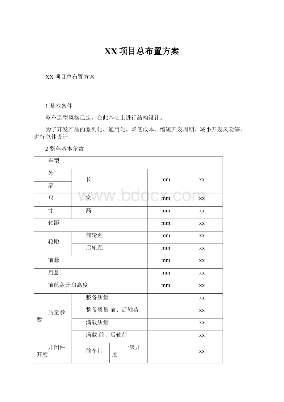 XX项目总布置方案.docx_第1页