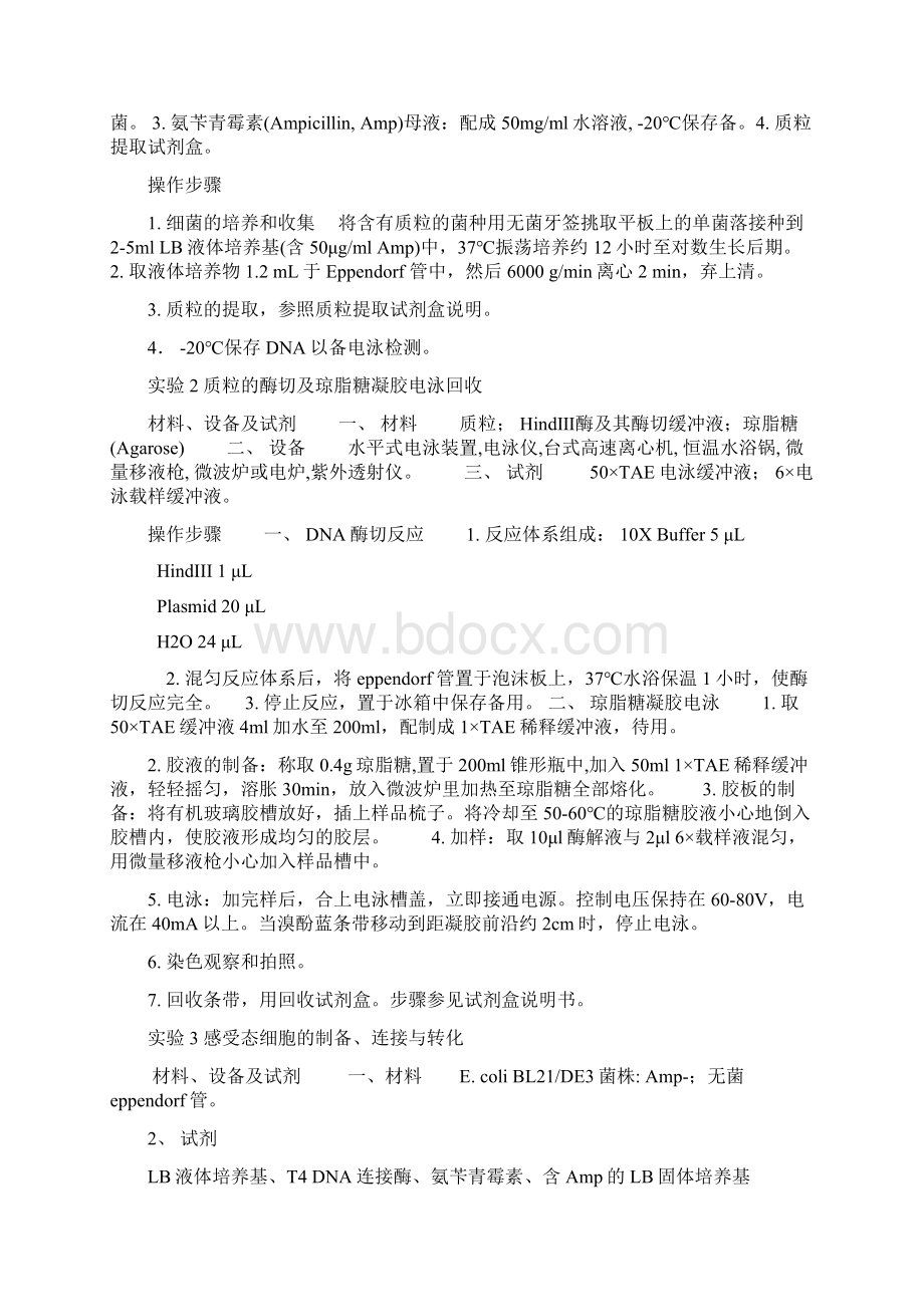 关于高级生物化学与分子生物学综合实验报告Word文档下载推荐.docx_第2页