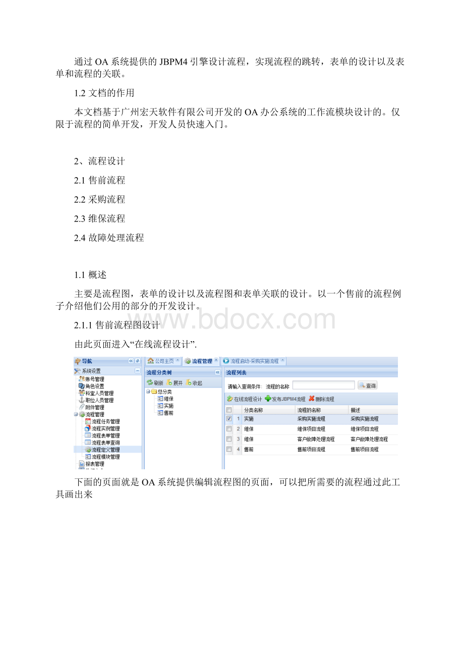 OA办公系统设计说明书doc 21页.docx_第2页