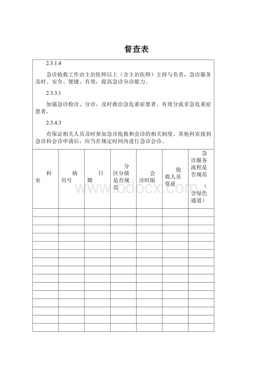 督查表Word文档格式.docx