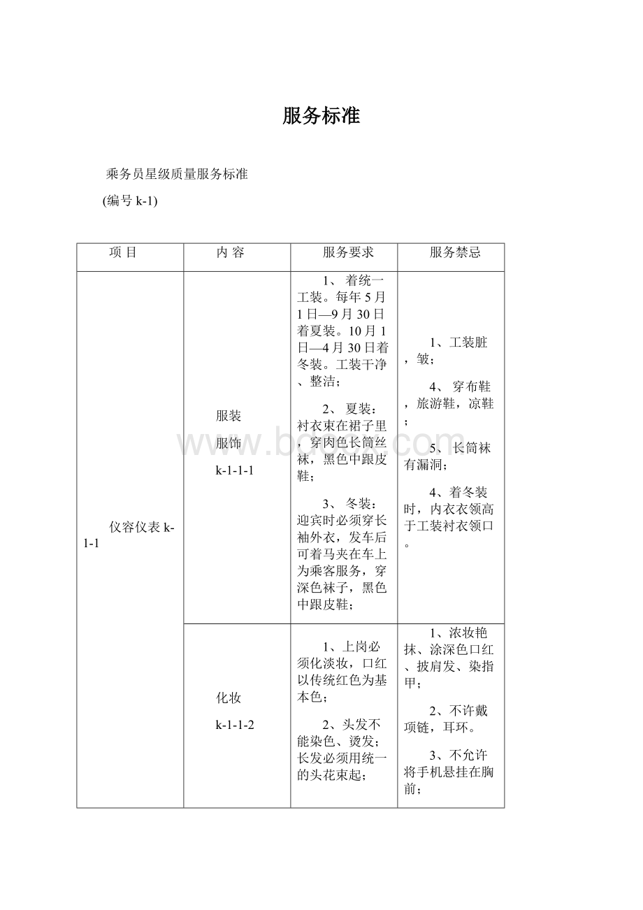 服务标准.docx_第1页