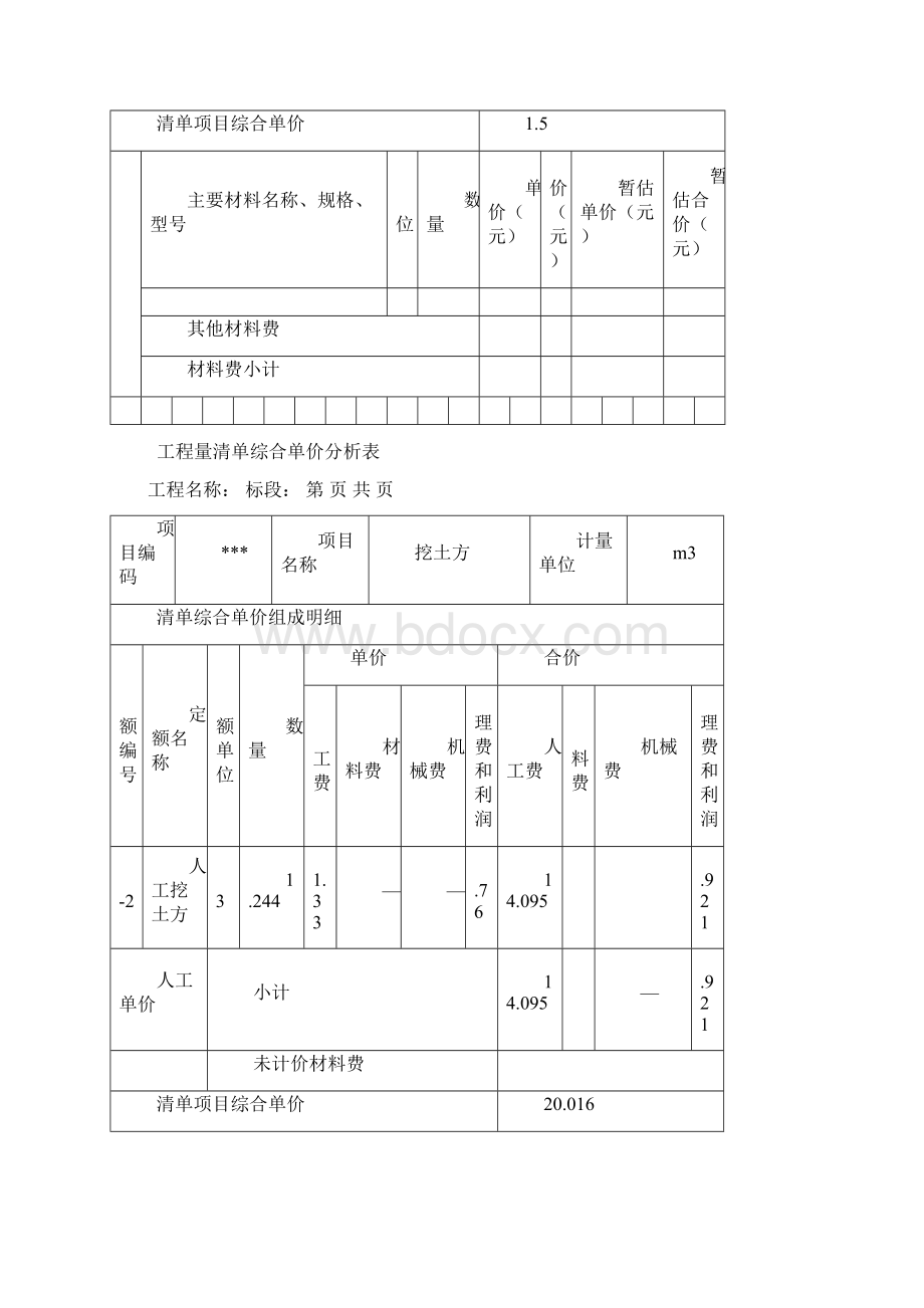 某三层框架结构工程综合实例讲解3工程量清单综合单价分析表microsoft word 文档secretWord文档格式.docx_第2页