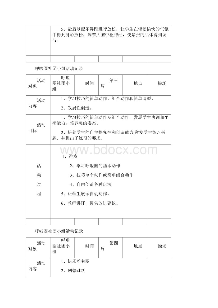 呼啦圈社团活动记录电子教案.docx_第3页