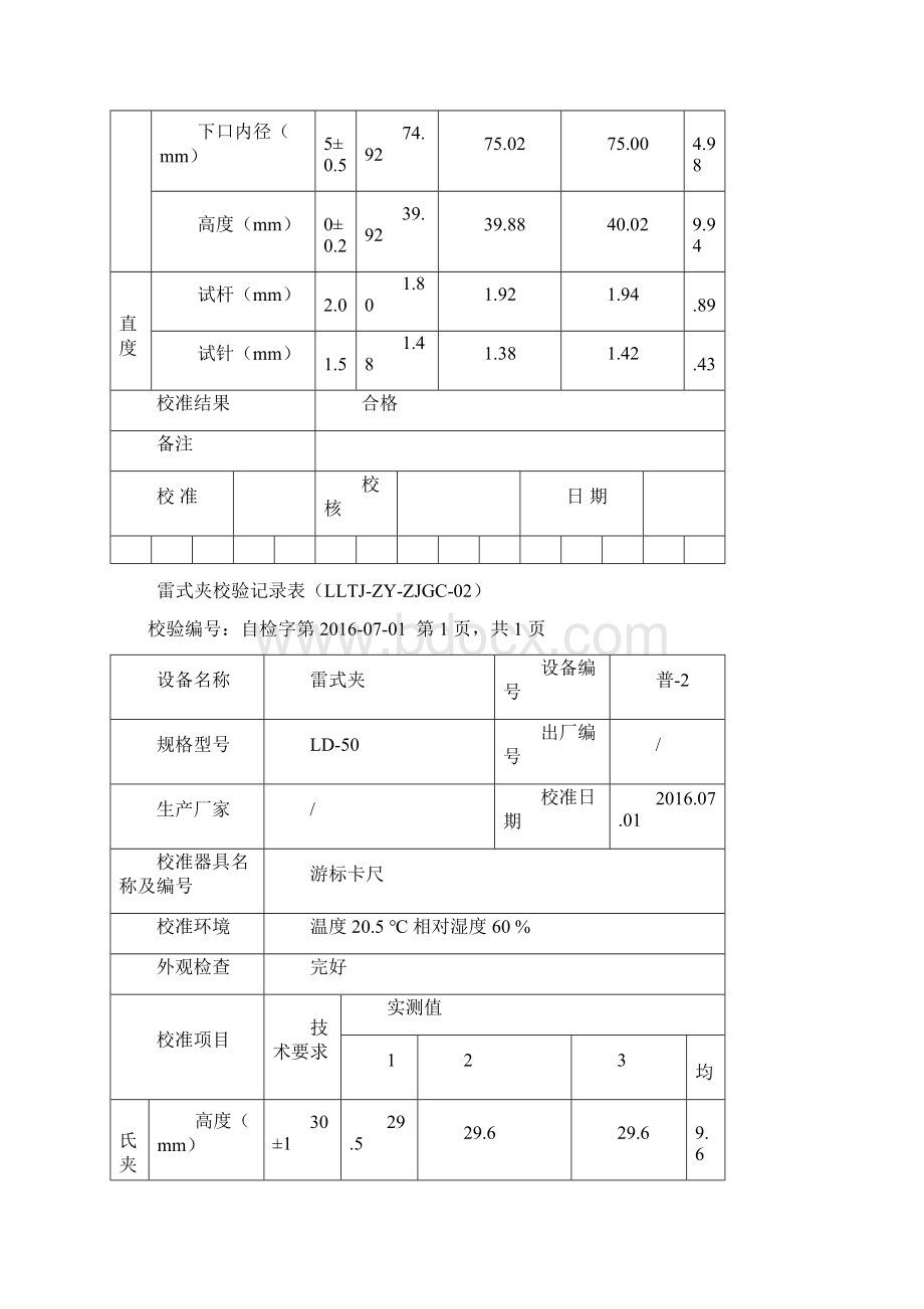 水泥标准稠度和凝结时间测定仪校验记录表doc 43页.docx_第3页