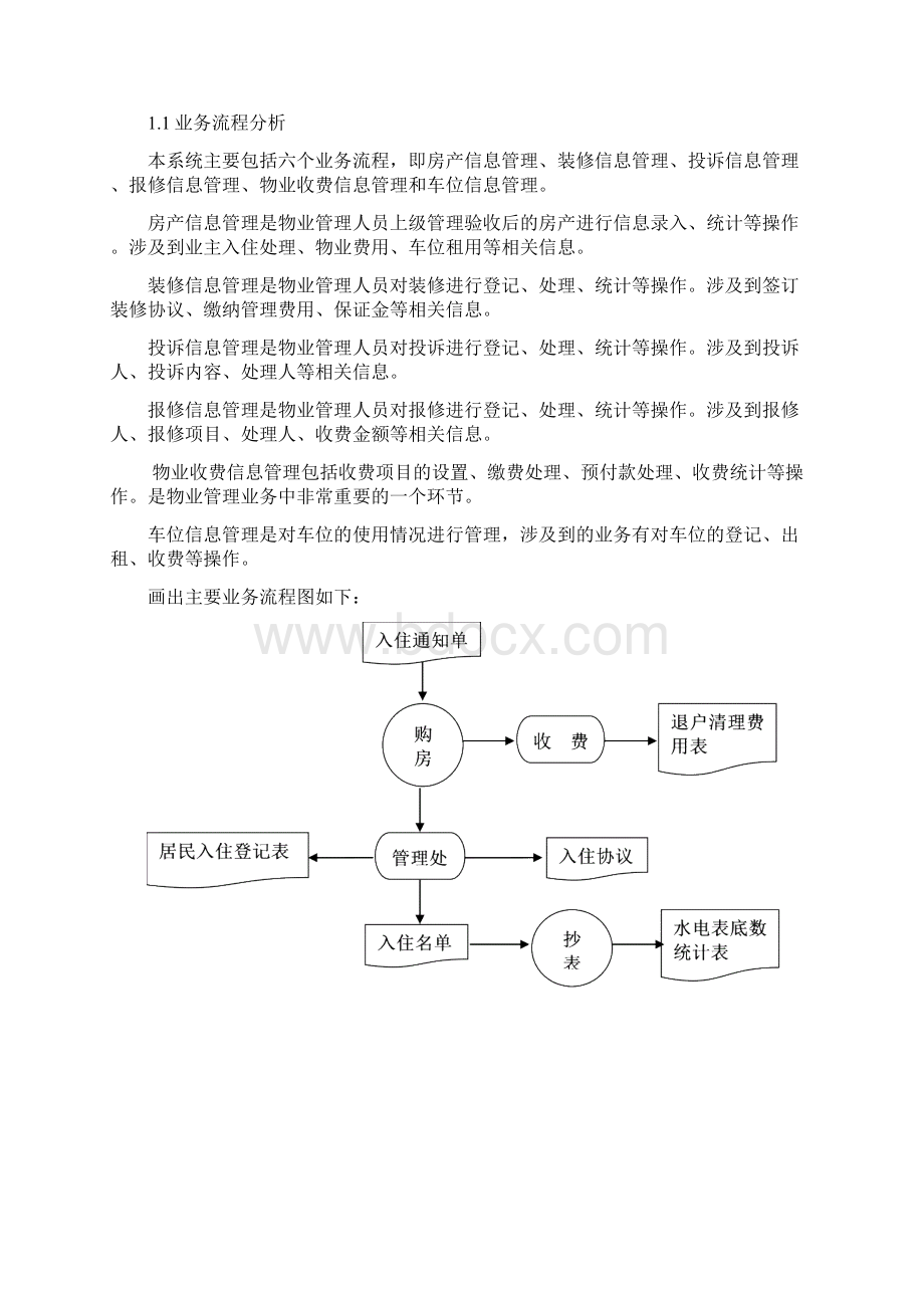 住宅小区物业管理信息系统分析与设计.docx_第3页