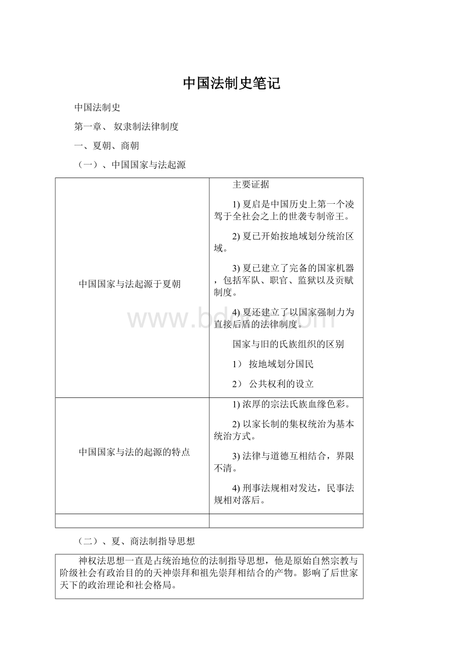 中国法制史笔记Word格式文档下载.docx