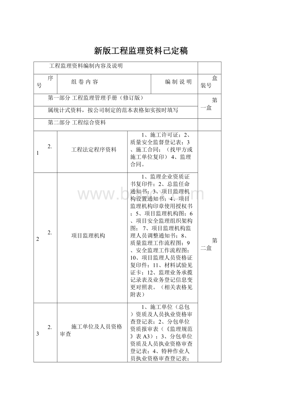 新版工程监理资料己定稿.docx_第1页