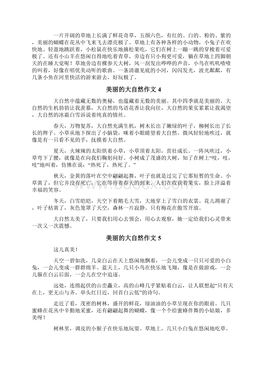 美丽的大自然作文10篇Word下载.docx_第2页