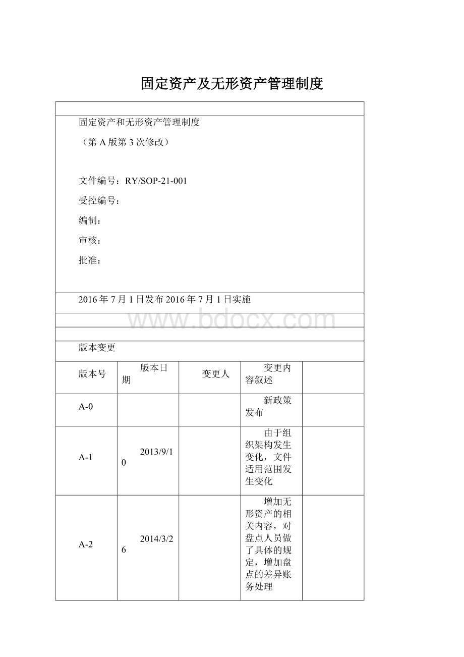 固定资产及无形资产管理制度.docx_第1页