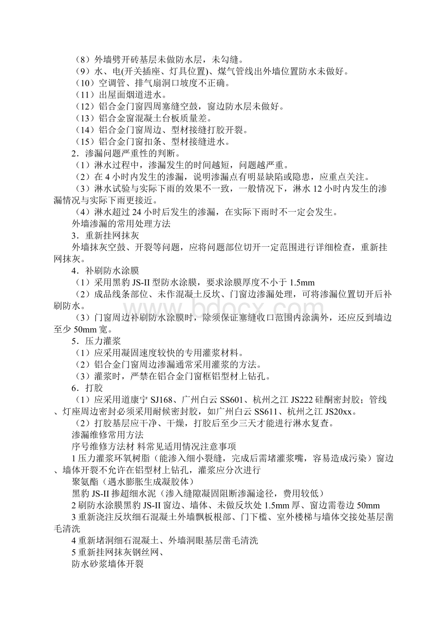 住宅外墙渗漏检查方法处理完整版文档格式.docx_第3页