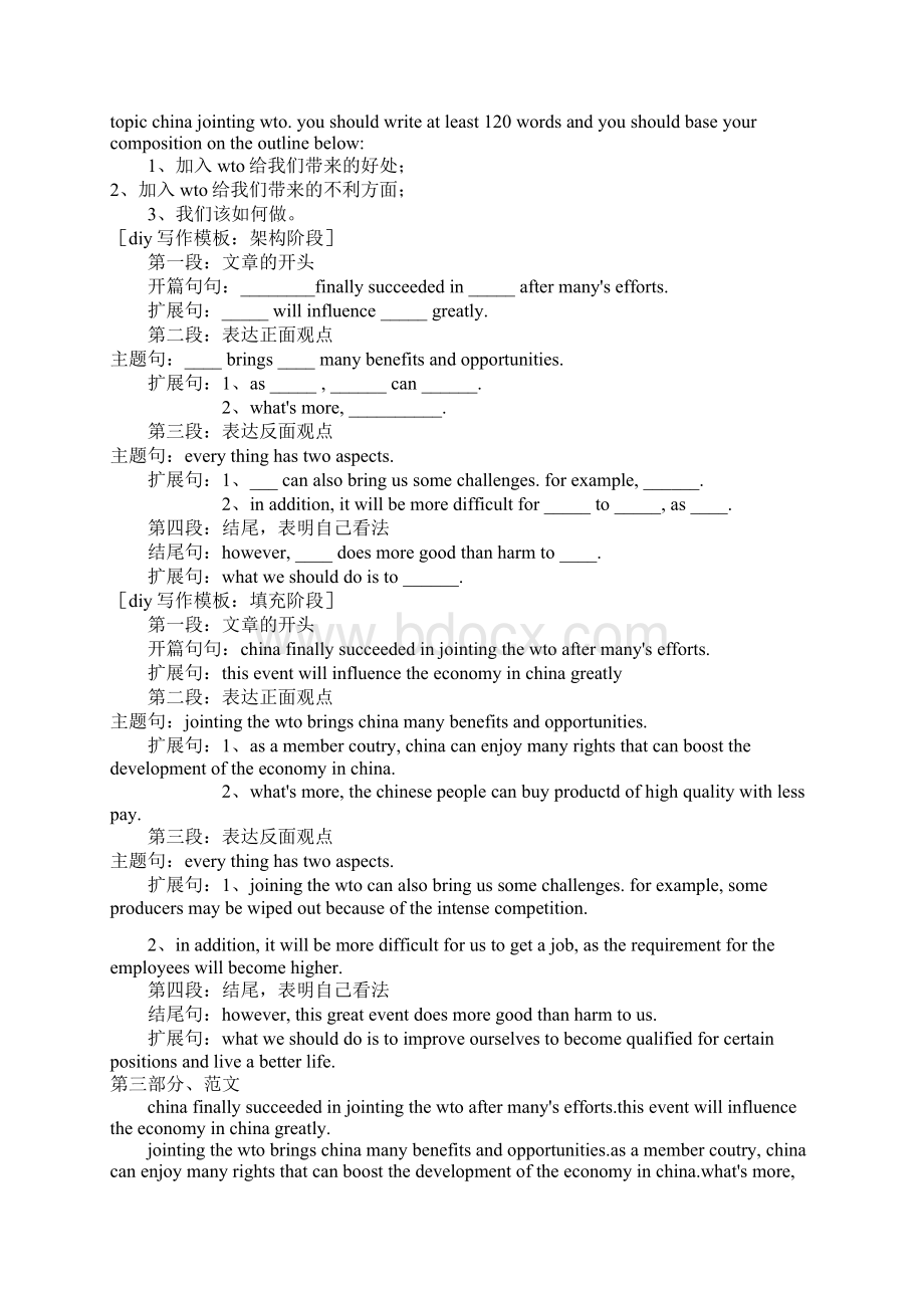 大学英语六级作文模板大全完整版文档格式.docx_第3页