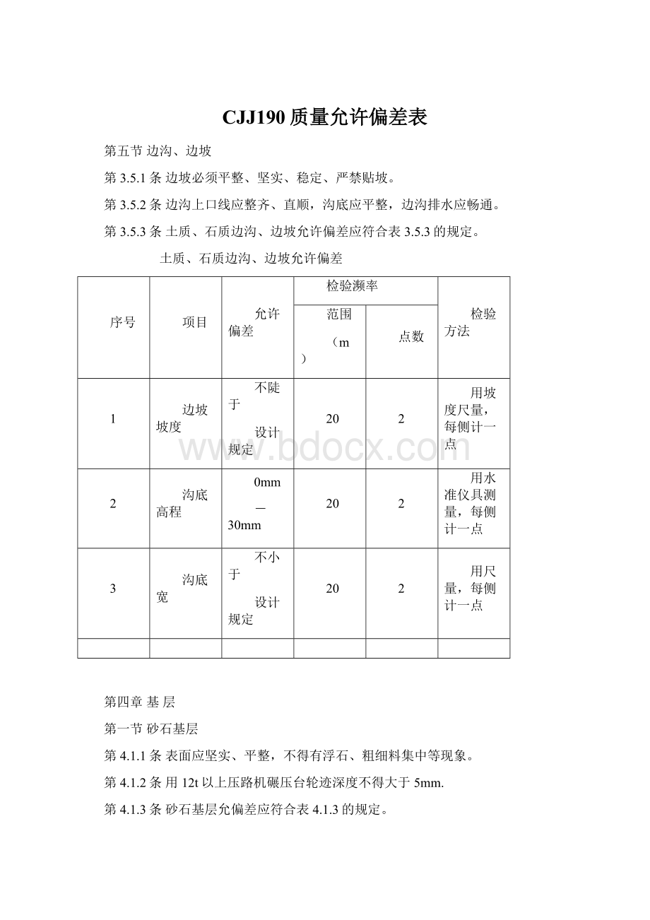 CJJ190质量允许偏差表Word文档格式.docx_第1页