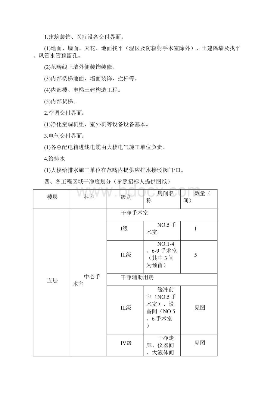 手术室基建工程用户需求书样本Word文档下载推荐.docx_第3页