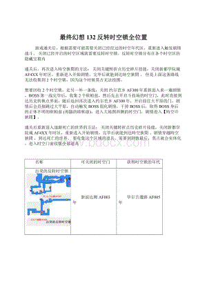 最终幻想132反转时空锁全位置.docx