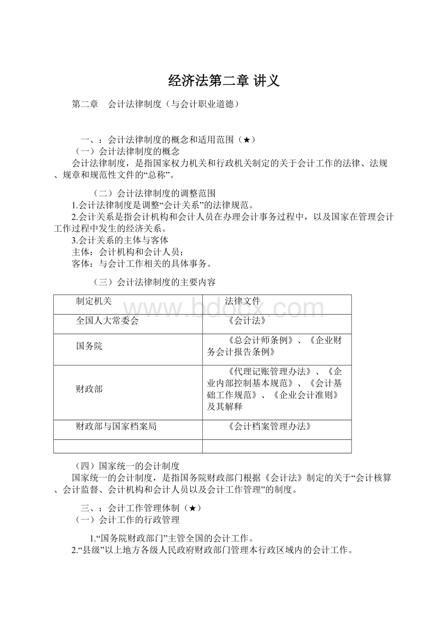 经济法第二章 讲义Word格式文档下载.docx