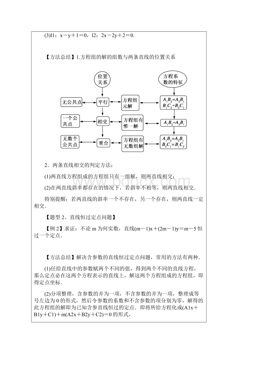 人教版高中数学必修2第三章直线的交点坐标与距离公式同步教案3.docx_第3页