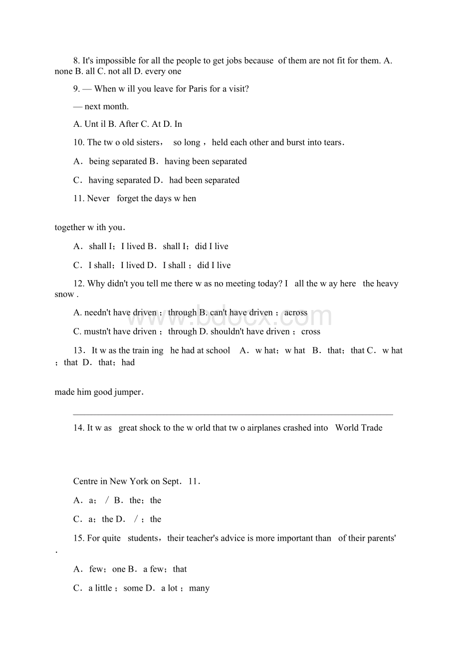 届高考英语单项选择题题库660题.docx_第2页