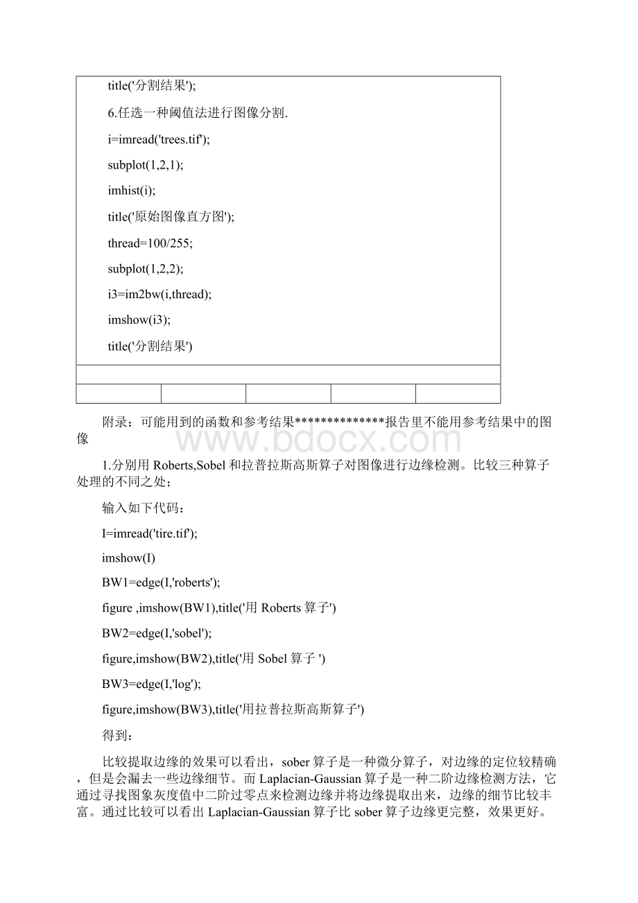 数字图像处理实验报告图像分割实验Word格式文档下载.docx_第3页