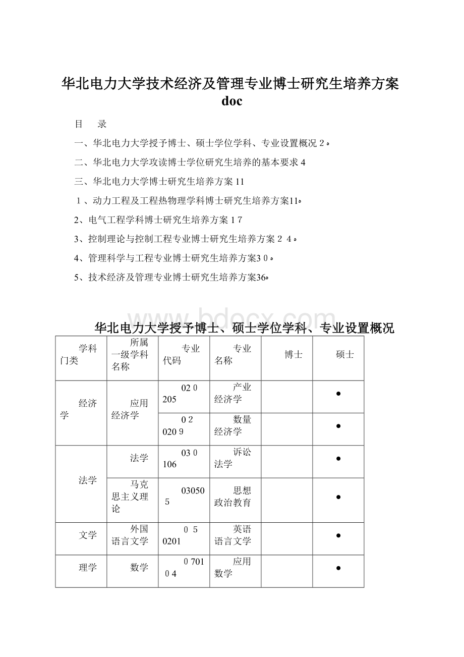 华北电力大学技术经济及管理专业博士研究生培养方案docWord格式文档下载.docx_第1页