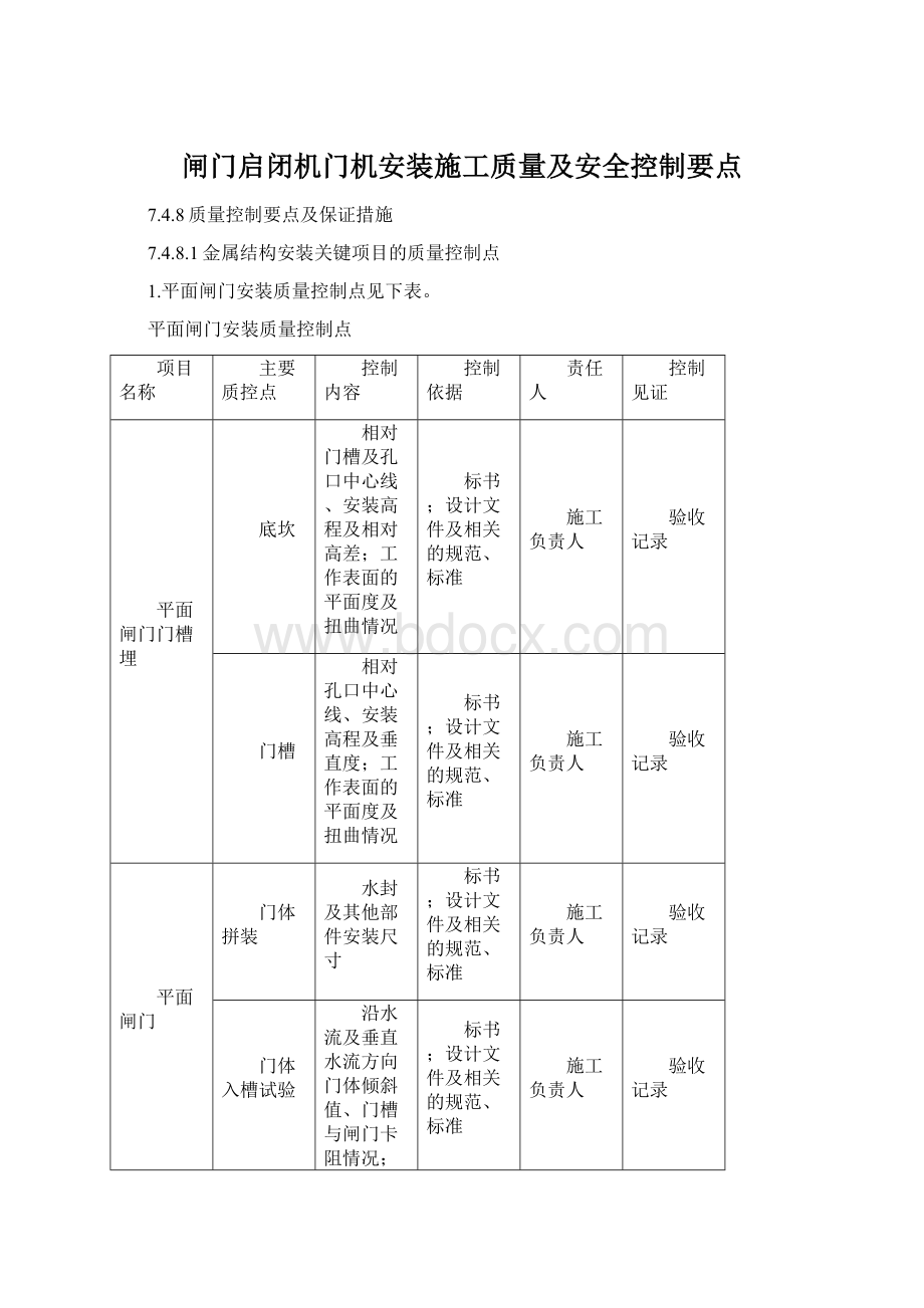 闸门启闭机门机安装施工质量及安全控制要点.docx