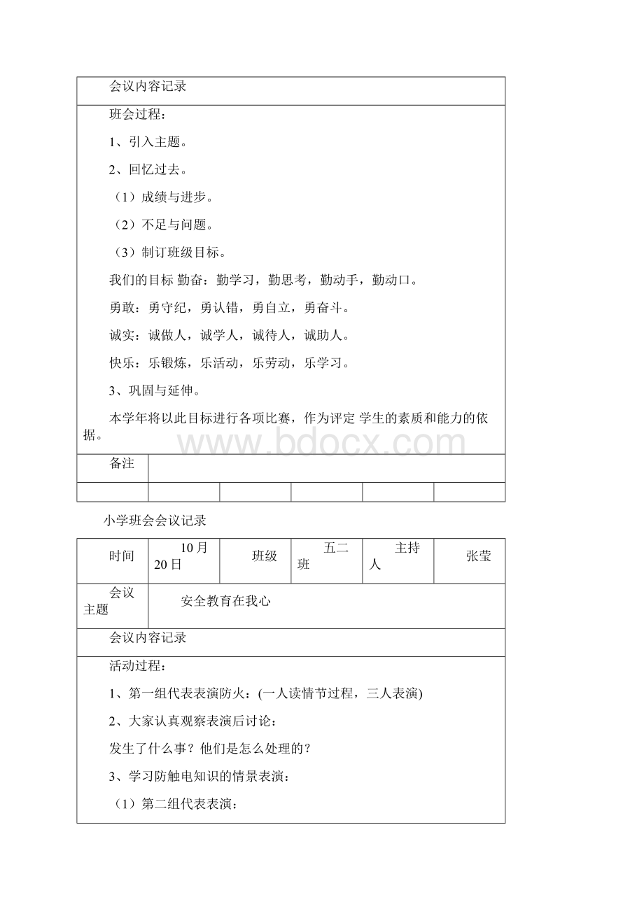 小学班会会议记录Word下载.docx_第2页