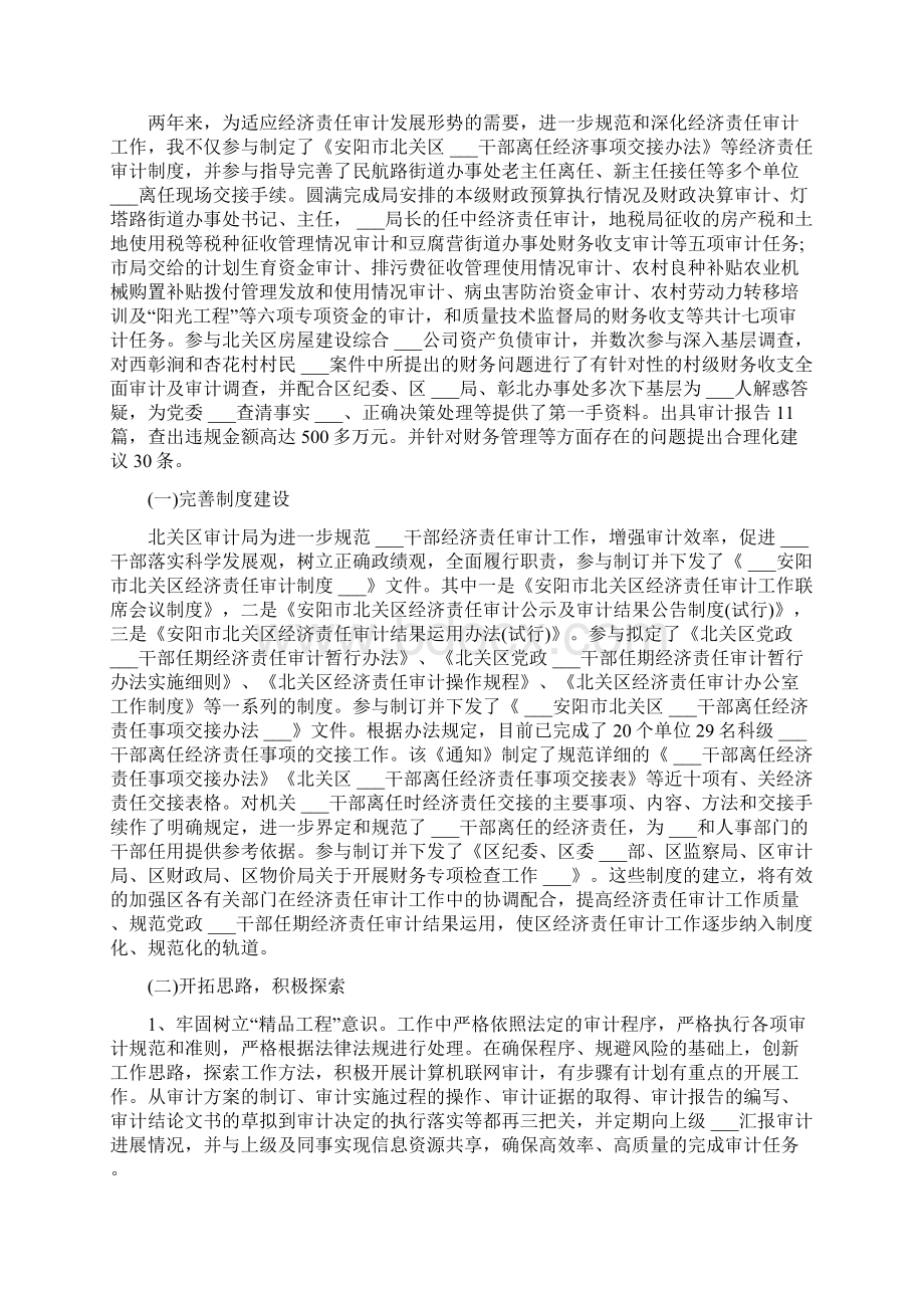 审计人员个人工作总结4篇Word文档格式.docx_第2页