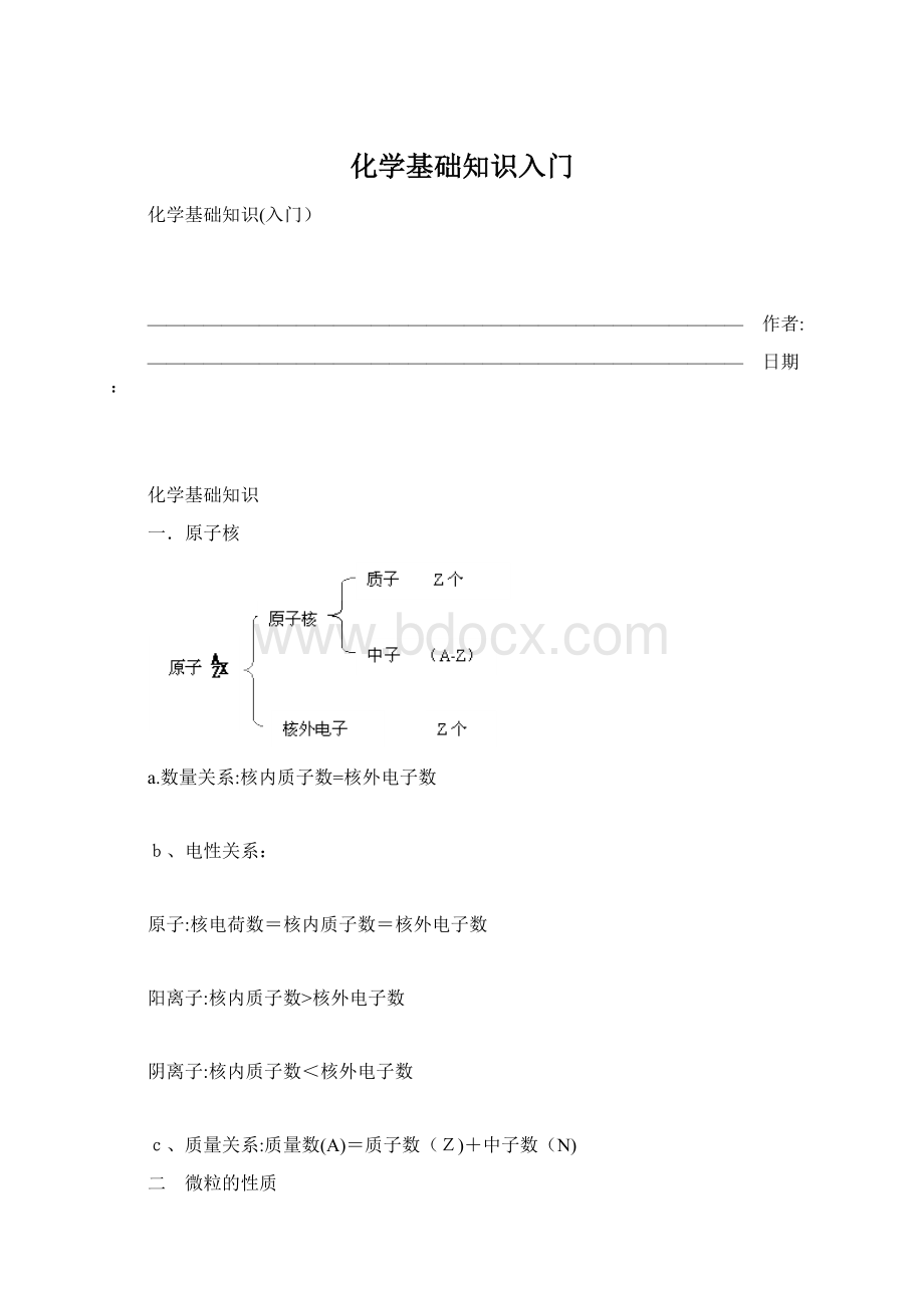 化学基础知识入门.docx