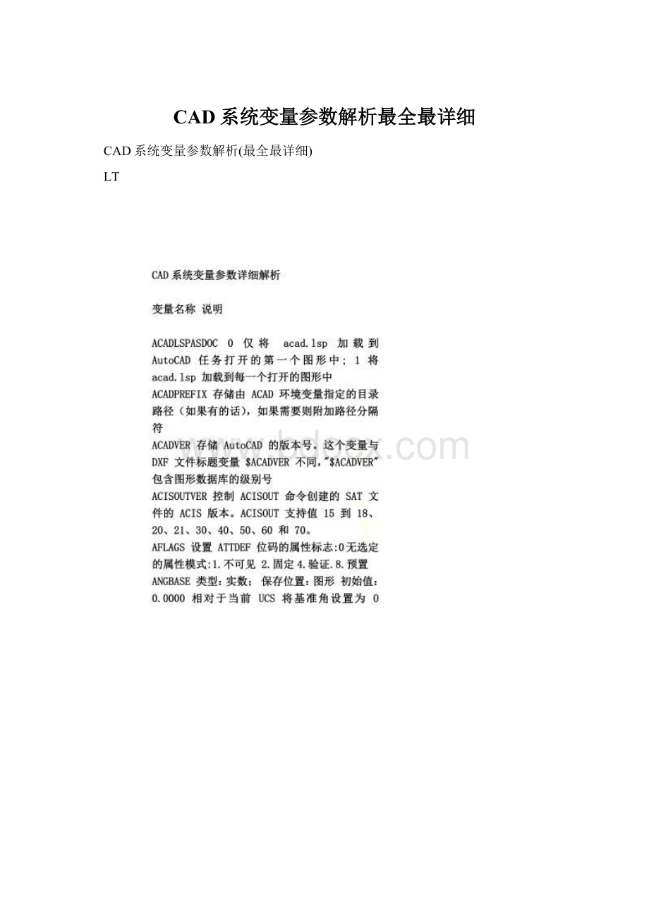 CAD系统变量参数解析最全最详细Word格式文档下载.docx_第1页